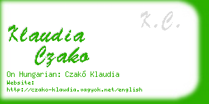 klaudia czako business card